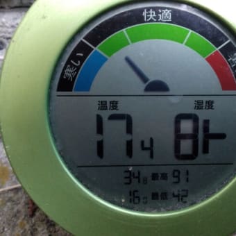 令和7年6月29日・今朝の東祖谷19℃（17.4℃）