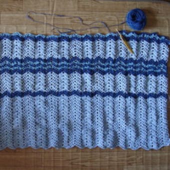 編み物…中間地点も過ぎて