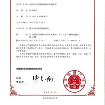 避雷球　　中国での特許がとれました