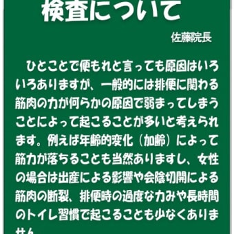 便もれの原因と検査について