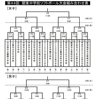 関東大会組み合わせ決定