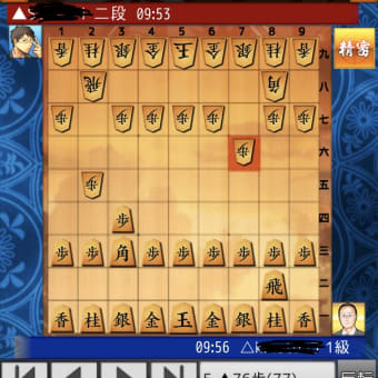 1級の将棋　二段に勝利