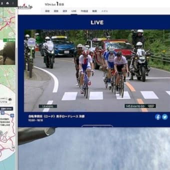 LIVE！東京オリンピック自転車ロードレース男子 決勝観戦中！