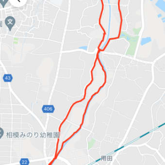 【 前回のリベンジライド 】　相模川沿いに往復とおもったら。。。具合悪い。。。　5.6km