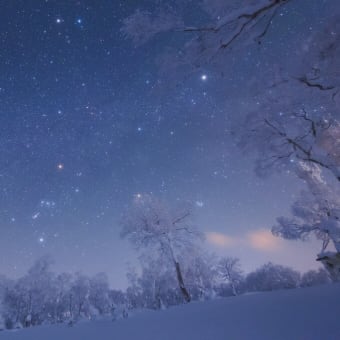 樹氷と冬のダイヤモンド