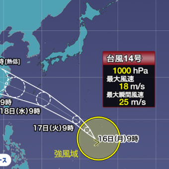 週間天気予報　9月17日～23日