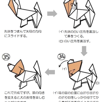 折り紙の犬(パピヨン) k