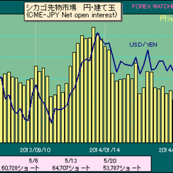 シカゴ・マーカンタイル取引所（ＣＭＥ）におけるドルでの円売越残高