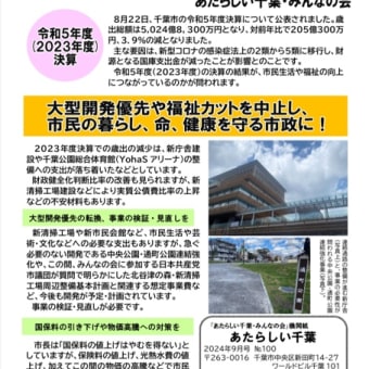 あたらしい千葉・みんなの会の市役所前宣伝に参加