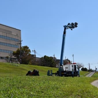 はたらく建設機械体験_福岡県飯塚市遠賀川河川敷（飯塚病院近く）