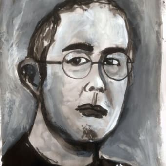 self portrait （acrylic&ink)