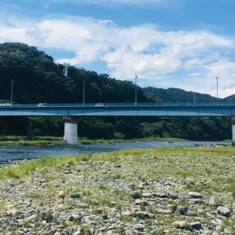 河川敷へキャンプの下見