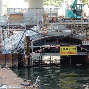 東京最古の石橋である常盤橋の改修工事