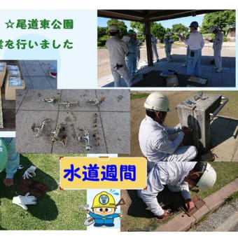 公園の水回り点検作業を行いました。