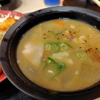 界隈・かつや で ねぎ塩カツ定食