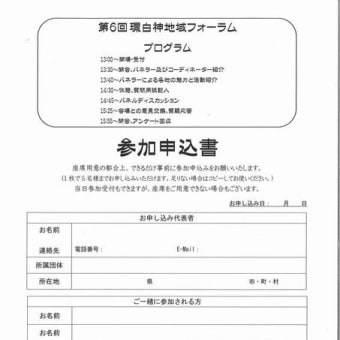 第６回環白神地域フォーラム（平成２９年２月１２日）