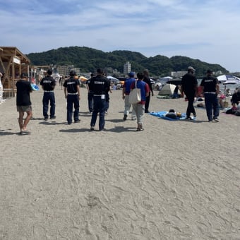 逗子海水浴場の様子