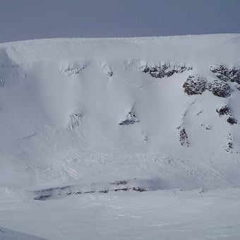 蔵王連峰東面の雪崩コース 　東北　山スキー