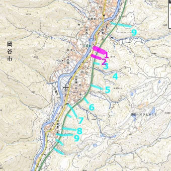 長野県岡谷の土砂崩れの現場を地理院地図で見てみた