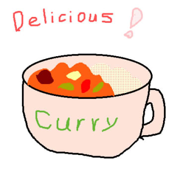 A cup of  curry rice.