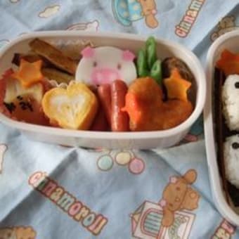 次女、鯉のぼり弁当を持って遠足に行く。
