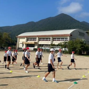 ９月５日(木)　小学校で初の合同練習！