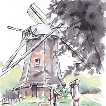 オランダ風車と木馬