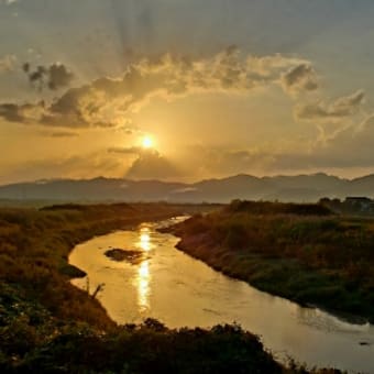 雨上がりの夕焼け