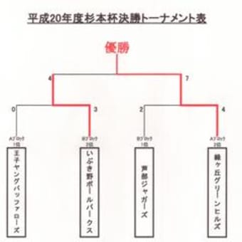 杉本杯決勝戦結果 いぶき野ボールパークスブログ