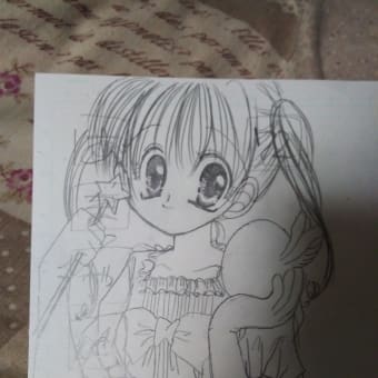 あまやどり72号の表紙の下書き