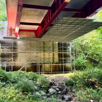 那須高原で吊り足場