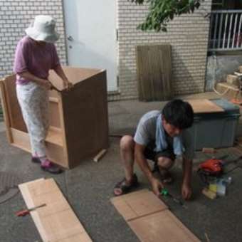 吉祥寺南町でも堆肥ボックス作り