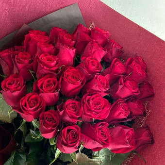 真紅のバラ３６本のお花束
