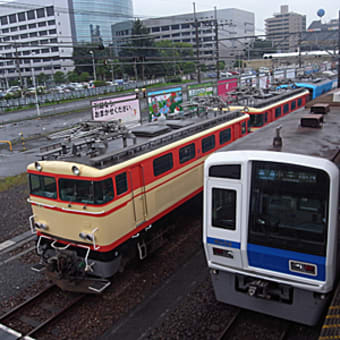 流鉄向け甲種車両が所沢6番線に留置中