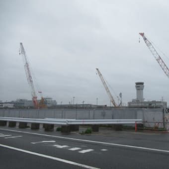 神戸空港サブターミナル工事の状況（2024/4/下旬時点）
