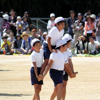 息子の小学校の運動会は絶好の運動会日和でした