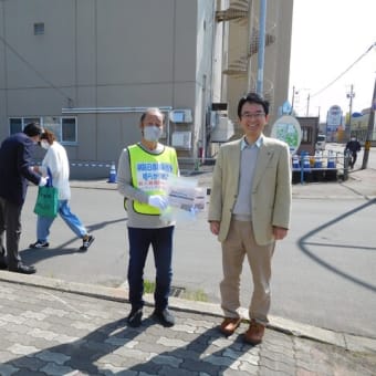 新人看護師パワハラ自死事件釧路支援する会　釧路日赤病院門前宣伝に参加