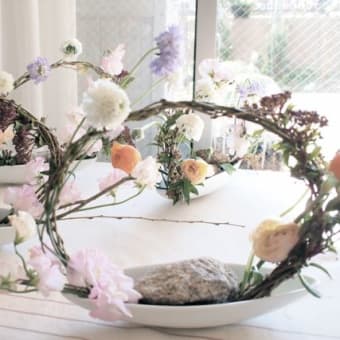 2014　１月　早春の訪れ：花くばり（石）オーバルライン