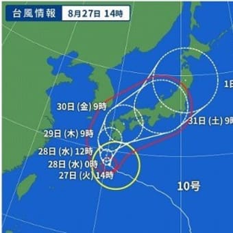 台風10号　のろのろ台風