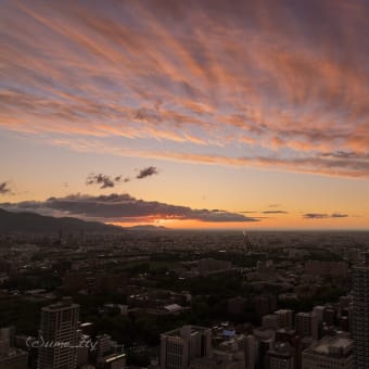 今日の札幌の夕焼け〜嵐の後