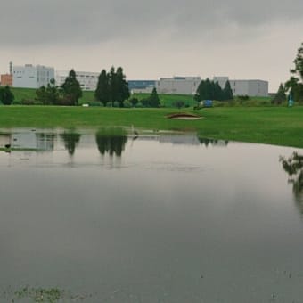 大雨の翌日の川口パブリックゴルフ場・・・池か？