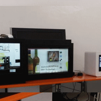 タッチパネル付21.5インチ透過型液晶ディスプレイ