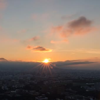 今日の札幌の夕焼け（18）低い雲と高い雲
