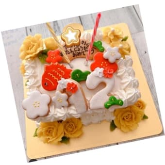 祝♡９２歳おめでとうございますケーキ　～あんフラワー♡アイシングクッキー～