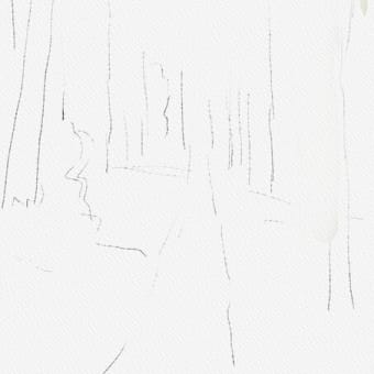 パソコン水彩画　ひと夏の森を描く