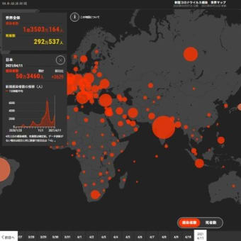 新型コロナウイルス感染者　日本で50万人超え