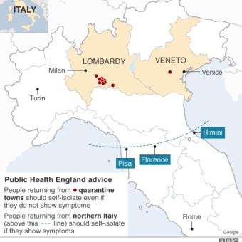 UK発：　Coronavirus maps and charts