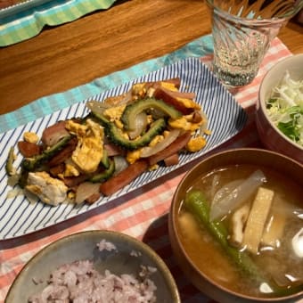 ゴーヤーチャンプルーでご飯