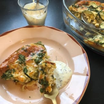 ズッキーニのフラン　Flan de courgettes 