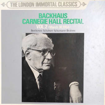 ◇クラシック音楽ＬＰ◇バックハウス・カーネギー・ホール・リサイタル（1954年3月30日）第2集